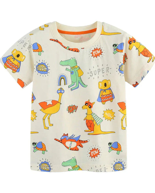 Trendy Kids Apparel Kids Clothing New Arrival Short Sleeve Boys Tshirts