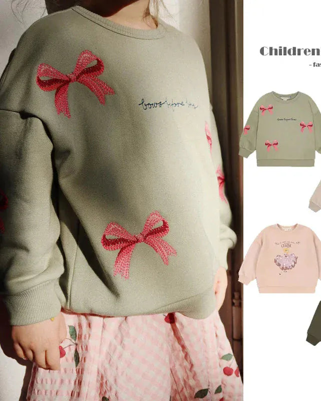 Trendy Kids Apparel Kids Clothing New Embroidered Girl Sweatshirt