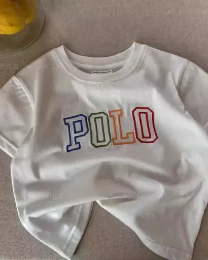 Trendy Kids Apparel Kids Clothing Pure Cotton Short Sleeved T-shirt