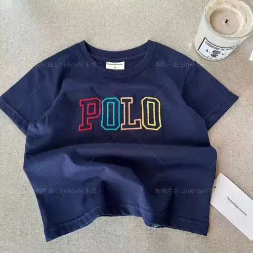 Trendy Kids Apparel Kids Clothing Pure Cotton Short Sleeved T-shirt