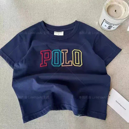 Trendy Kids Apparel Kids Clothing Pure Cotton Short Sleeved T-shirt