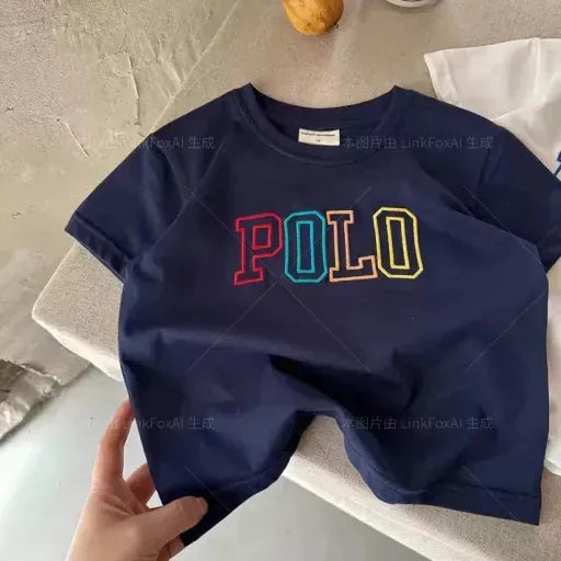 Trendy Kids Apparel Kids Clothing Pure Cotton Short Sleeved T-shirt