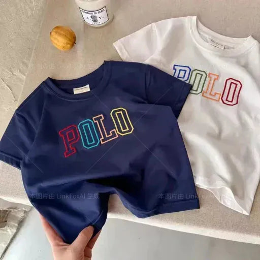 Trendy Kids Apparel Kids Clothing Pure Cotton Short Sleeved T-shirt