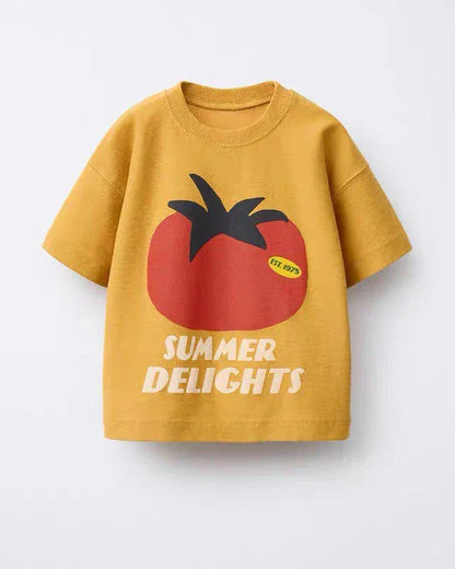 Trendy Kids Apparel Kids Clothing Summer Short Sleeved T-shirt