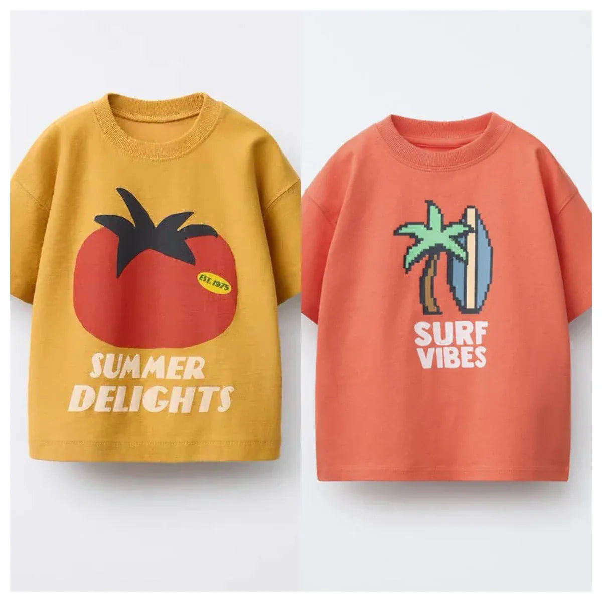 Trendy Kids Apparel Kids Clothing Summer Short Sleeved T-shirt