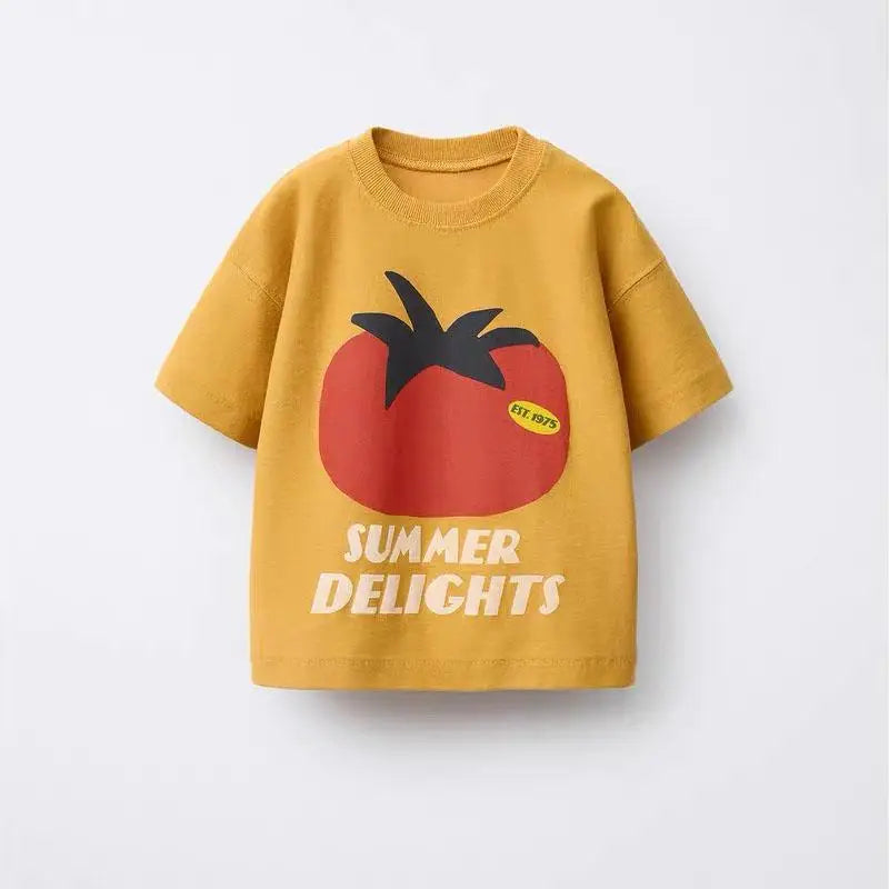 Trendy Kids Apparel Kids Clothing Summer Short Sleeved T-shirt