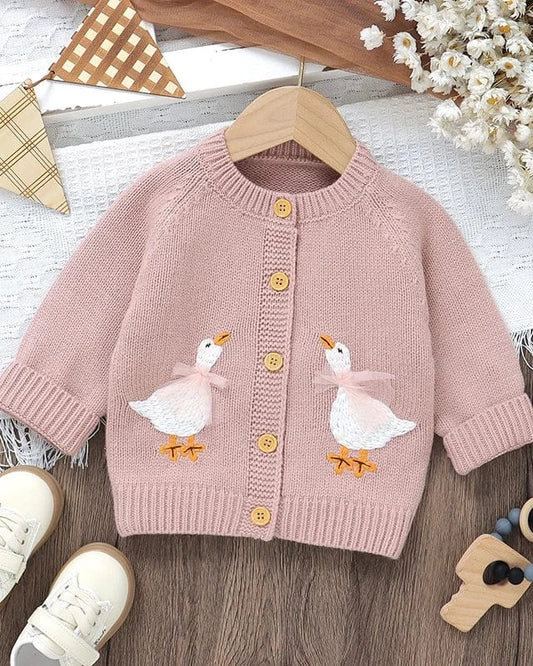 Trendy Kids Apparel Kids Clothing Sweater Knit Girl Cardigan