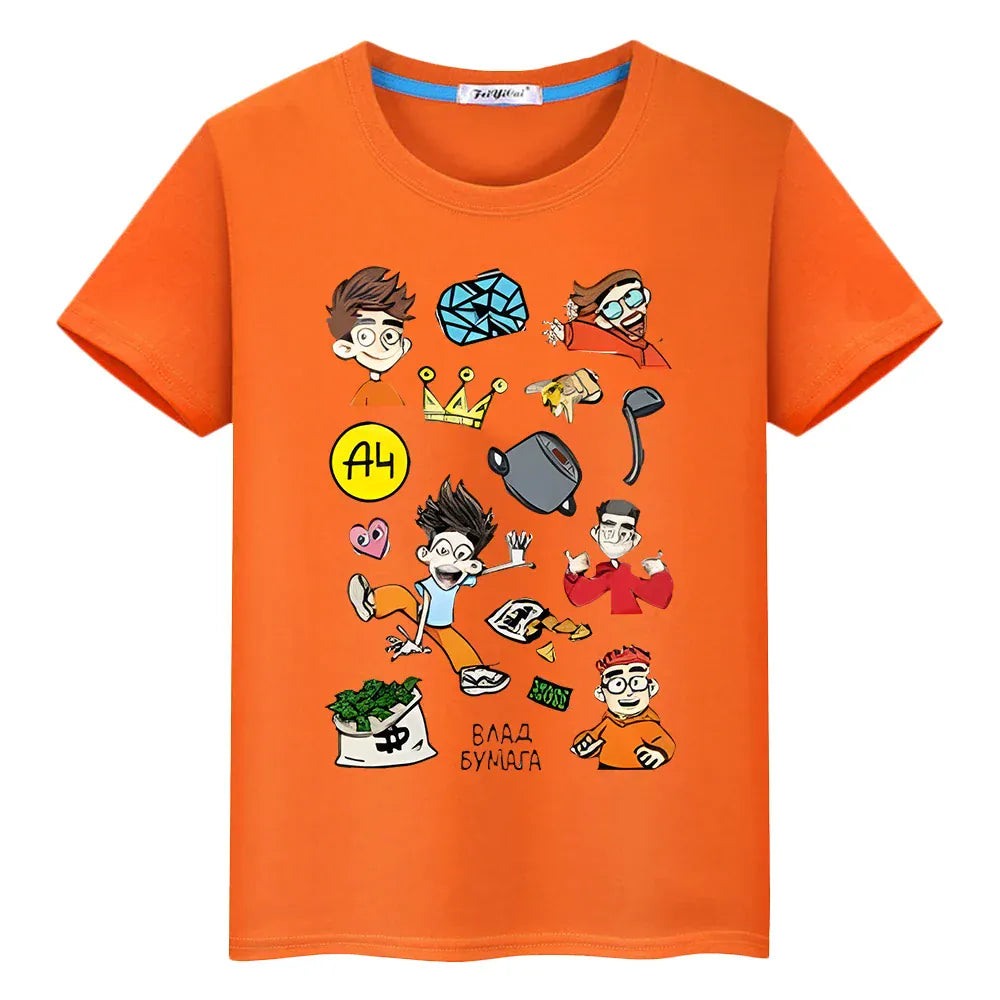 Trendy Kids Apparel Kids Clothing T-shirt 100% Cotton