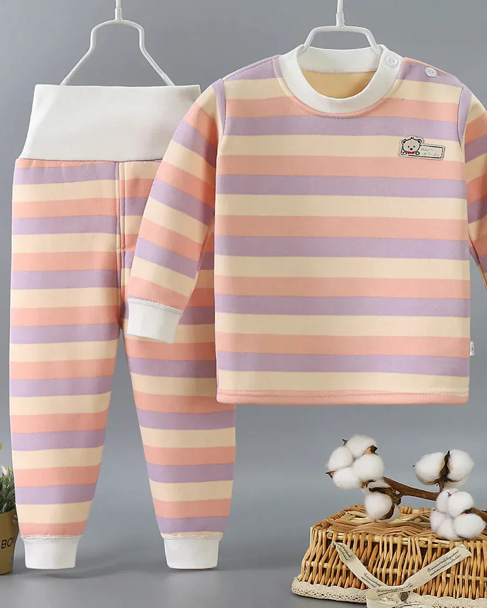 Trendy Kids Apparel Kids Clothing Thicken Warm Plush Children Unisex Sets