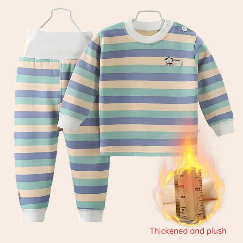 Trendy Kids Apparel Kids Clothing Thicken Warm Plush Children Unisex Sets