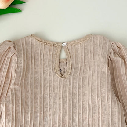 Trendy Kids Apparel Kids Clothing Toddler Girls' Brogue Long Sleeve Solid Color Set