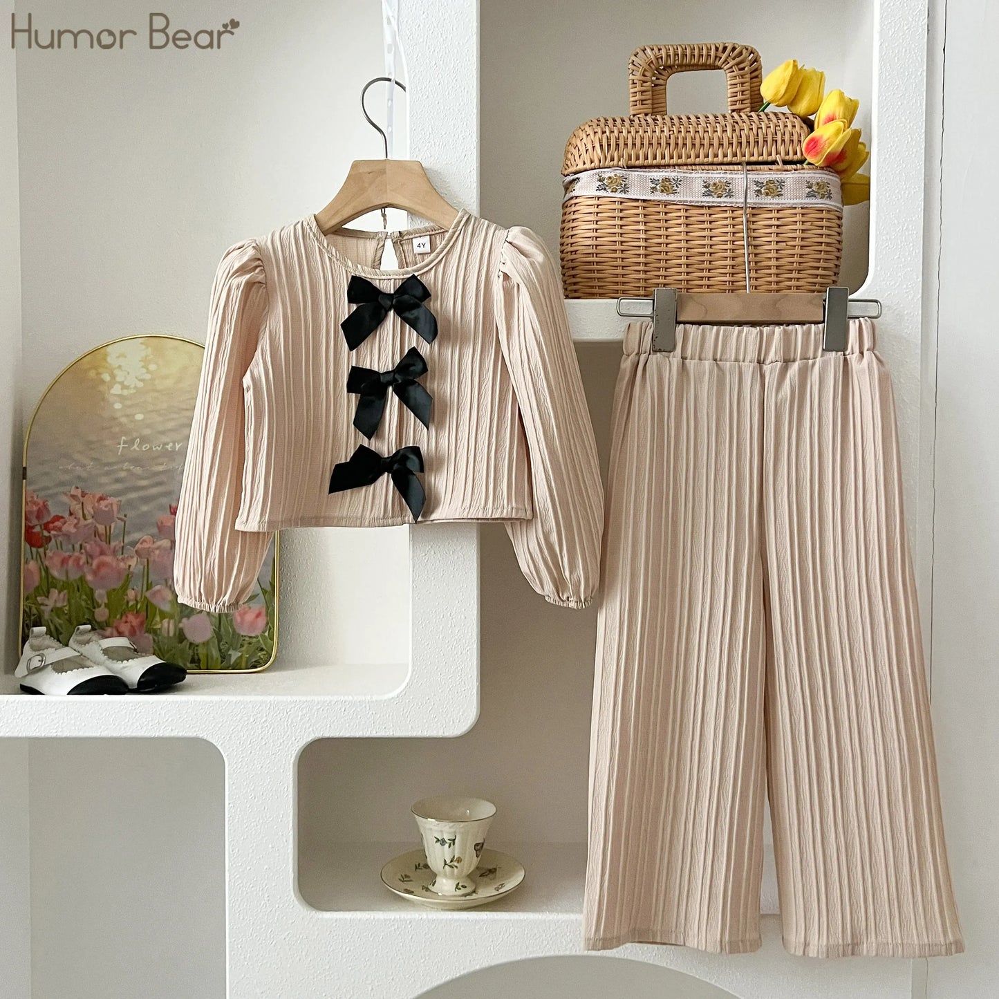 Trendy Kids Apparel Kids Clothing Toddler Girls' Brogue Long Sleeve Solid Color Set