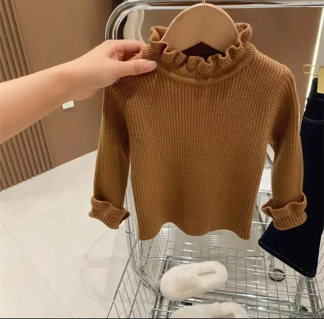 Trendy Kids Apparel Kids Clothing Toddler Girls' Cotton Knit Sweater