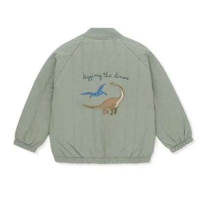 Trendy Kids Apparel Kids Clothing Toddler Unisex Fleece Lined Cotton Jacket with Embroidery