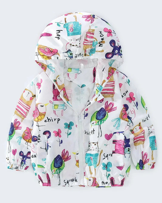 Trendy Kids Apparel Kids Clothing Unisex Autumn/Spring Cartoon Animal Hooded Jacket