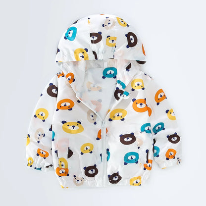 Trendy Kids Apparel Kids Clothing Unisex Autumn/Spring Cartoon Animal Hooded Jacket