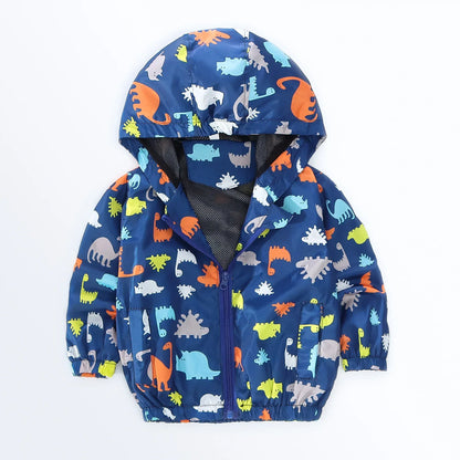 Trendy Kids Apparel Kids Clothing Unisex Autumn/Spring Cartoon Animal Hooded Jacket
