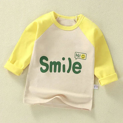 Trendy Kids Apparel Kids Clothing Unisex Kids Cotton Cartoon Long Sleeve T-Shirt