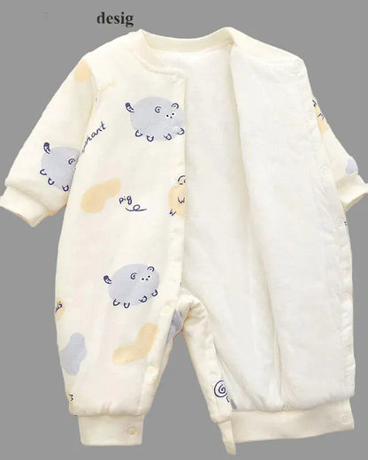 Trendy Kids Apparel Kids Clothing Winter 100% Cotton Thick Baby Jumpsuit