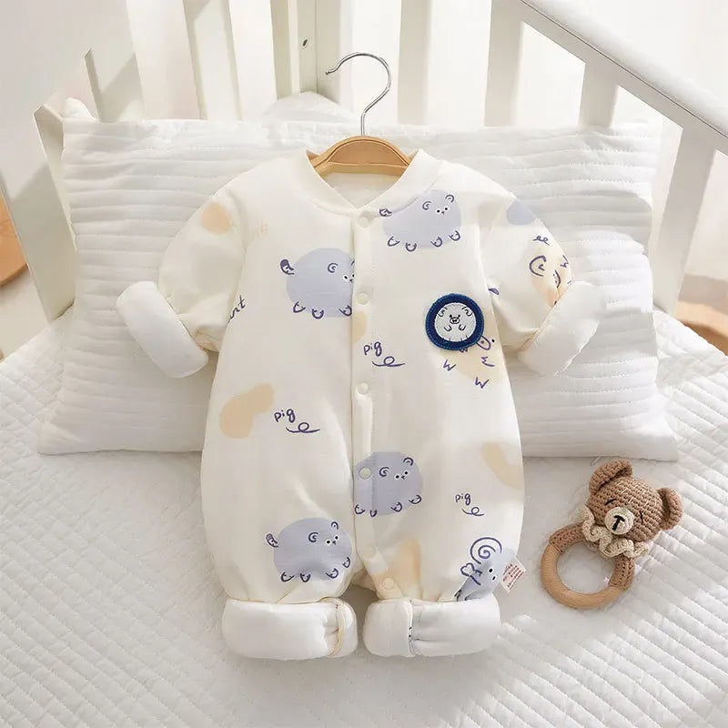Trendy Kids Apparel Kids Clothing Winter 100% Cotton Thick Baby Jumpsuit