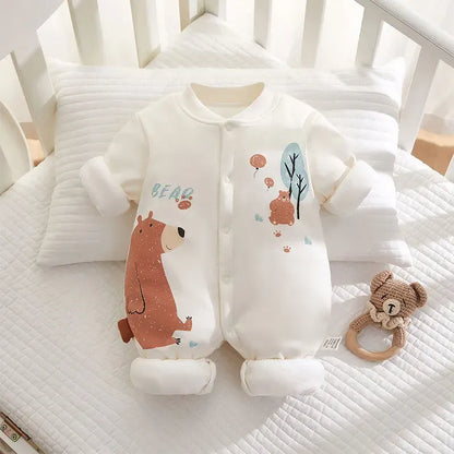 Trendy Kids Apparel Kids Clothing Winter 100% Cotton Thick Baby Jumpsuit