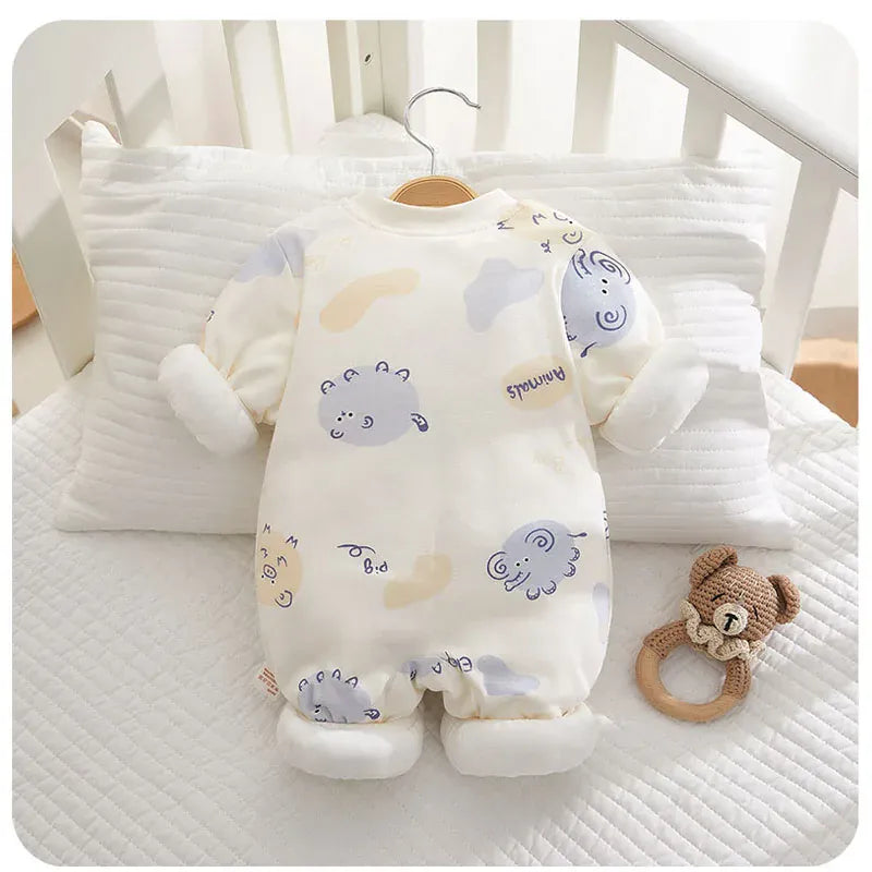 Trendy Kids Apparel Kids Clothing Winter 100% Cotton Thick Baby Jumpsuit