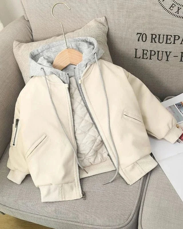 Trendy Kids Apparel Kids Clothing Winter Boys Leather Jacket Thick Warm Cotton Kids Coat