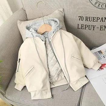 Trendy Kids Apparel Kids Clothing Winter Boys Leather Jacket Thick Warm Cotton Kids Coat