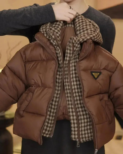 Trendy Kids Apparel Kids Clothing Winter Cotton Jacket Patchwork