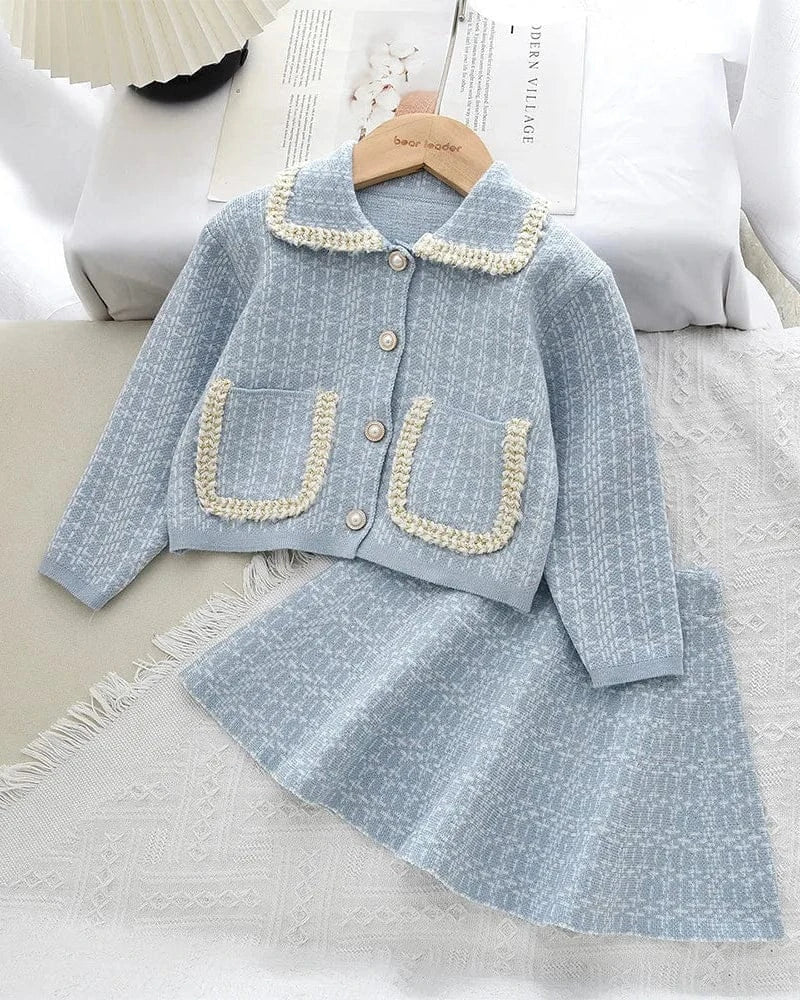 Trendy Kids Apparel Kids Clothing Winter Fashion Elegant Girls Set