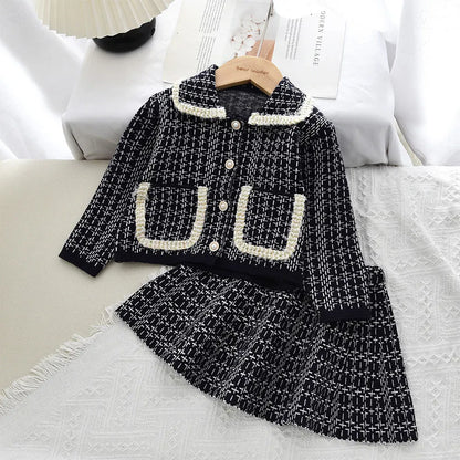 Trendy Kids Apparel Kids Clothing Winter Fashion Elegant Girls Set