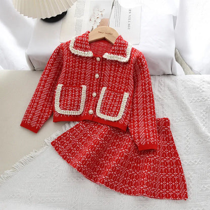 Trendy Kids Apparel Kids Clothing Winter Fashion Elegant Girls Set