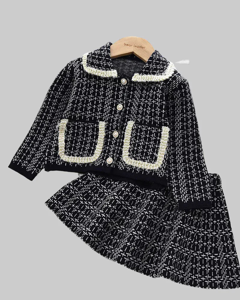 Trendy Kids Apparel Kids Clothing Winter Fashion Elegant Girls Set