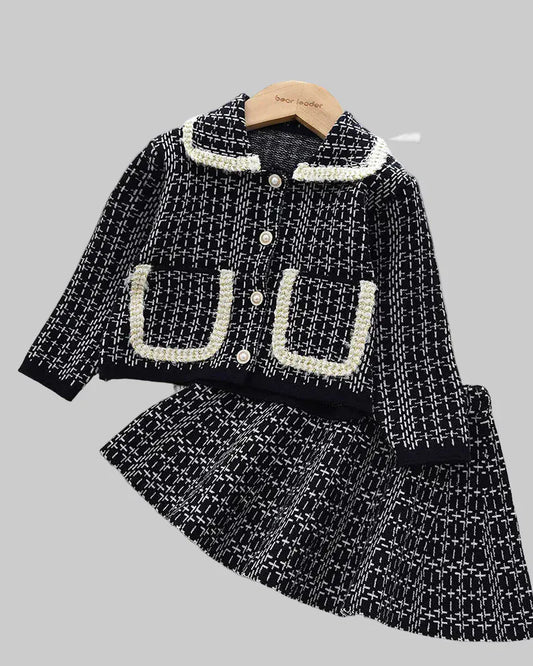 Trendy Kids Apparel Kids Clothing Winter Fashion Elegant Girls Set