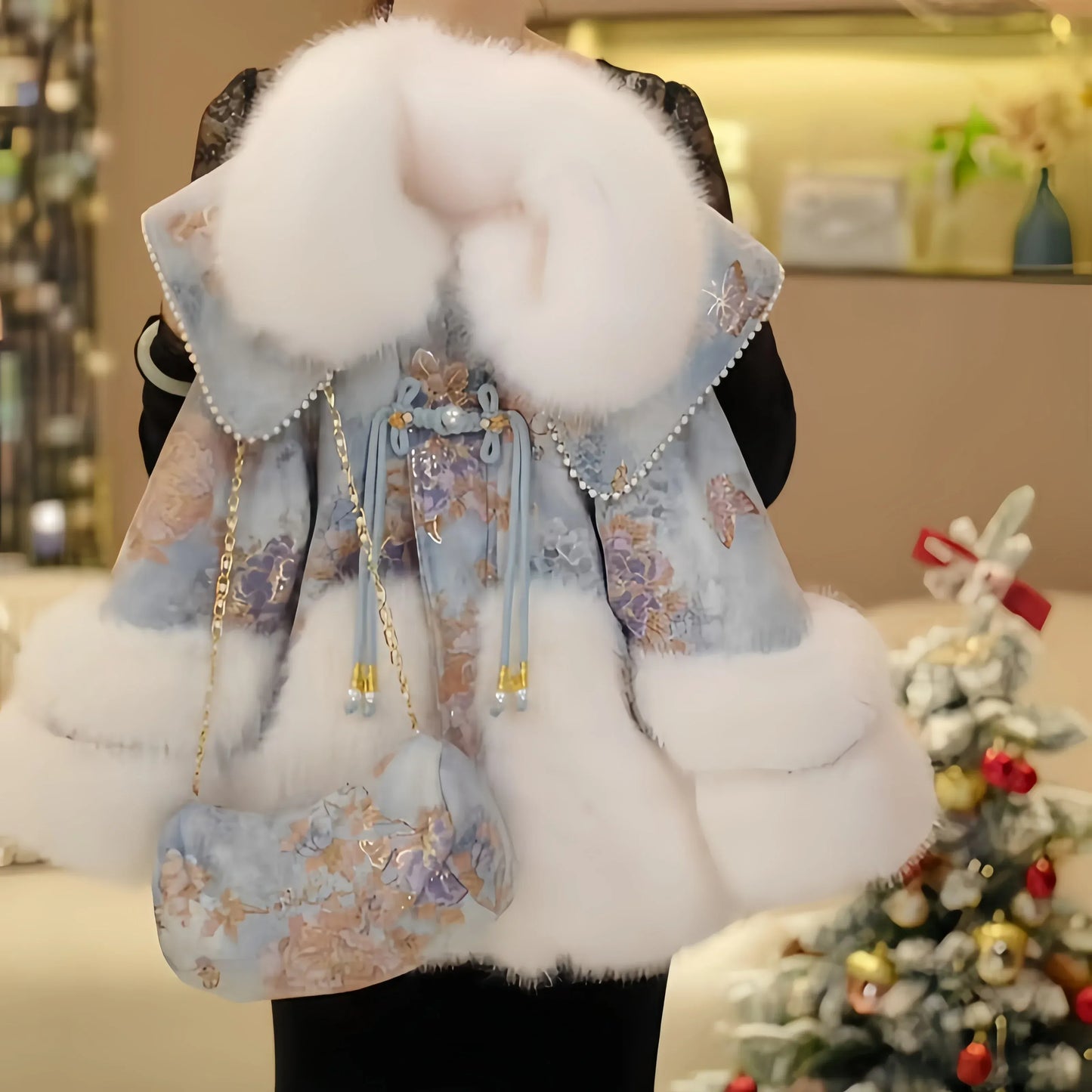 Trendy Kids Apparel Kids Clothing Winter Girls Warm Faux Fur Jacket