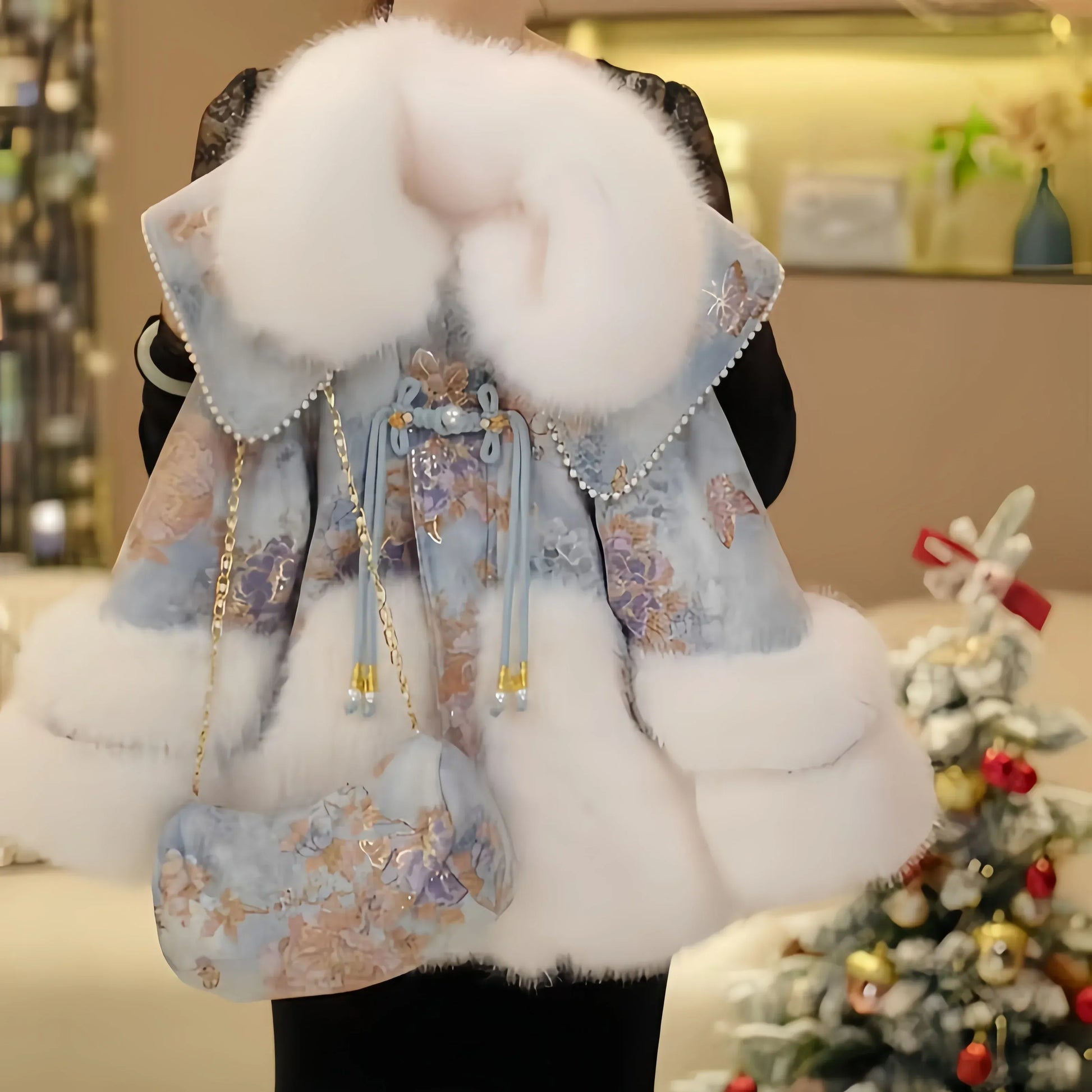 Trendy Kids Apparel Kids Clothing Winter Girls Warm Faux Fur Jacket