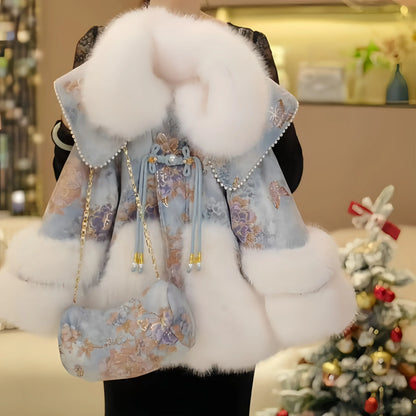 Trendy Kids Apparel Kids Clothing Winter Girls Warm Faux Fur Jacket