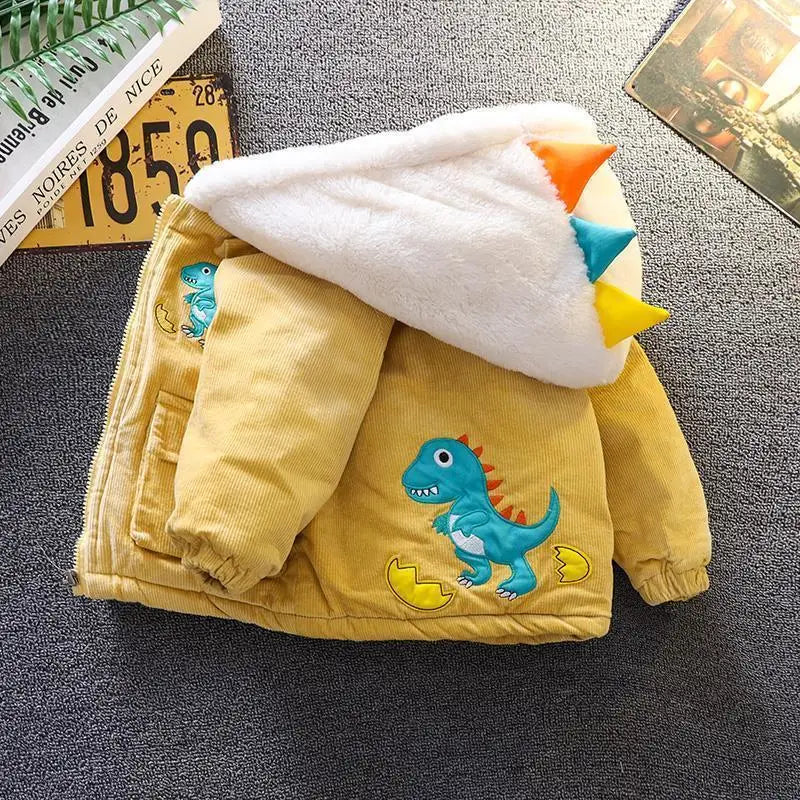 Trendy Kids Apparel Kids Clothing Winter Kids Corduroy Hooded Jackets