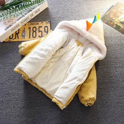 Trendy Kids Apparel Kids Clothing Winter Kids Corduroy Hooded Jackets