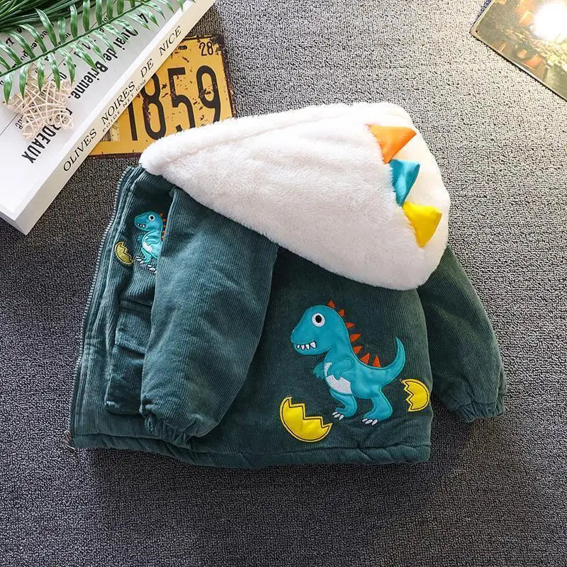 Trendy Kids Apparel Kids Clothing Winter Kids Corduroy Hooded Jackets