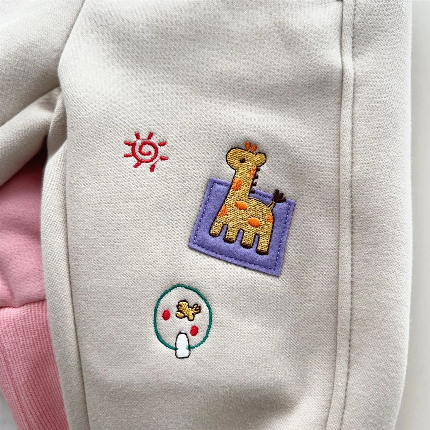 Trendy Kids Apparel Kids Clothing Winter New Badge Children's Velvet Warm Pants