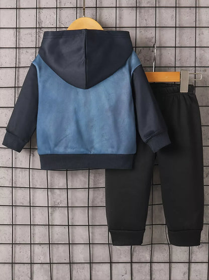 Trendy Kids Apparel US Kids Clothing Baby Button Up Hooded Jacket & Pants Set