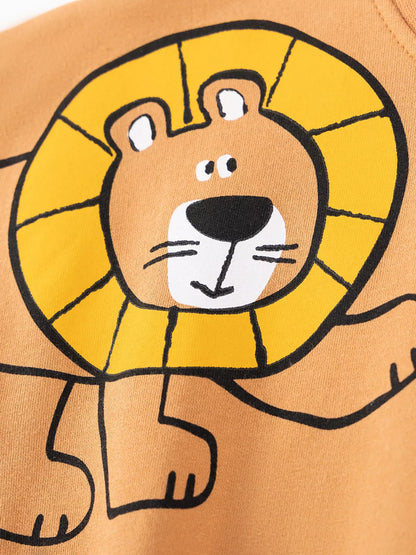 Trendy Kids Apparel US Kids Clothing Children's Animal Round Neck Sweatshirt and Pants Set