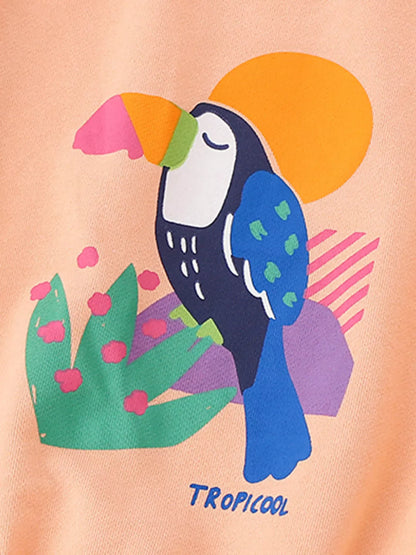 Trendy Kids Apparel US Kids Clothing Children's Bird Graphic Crew Neck Sweatshirt