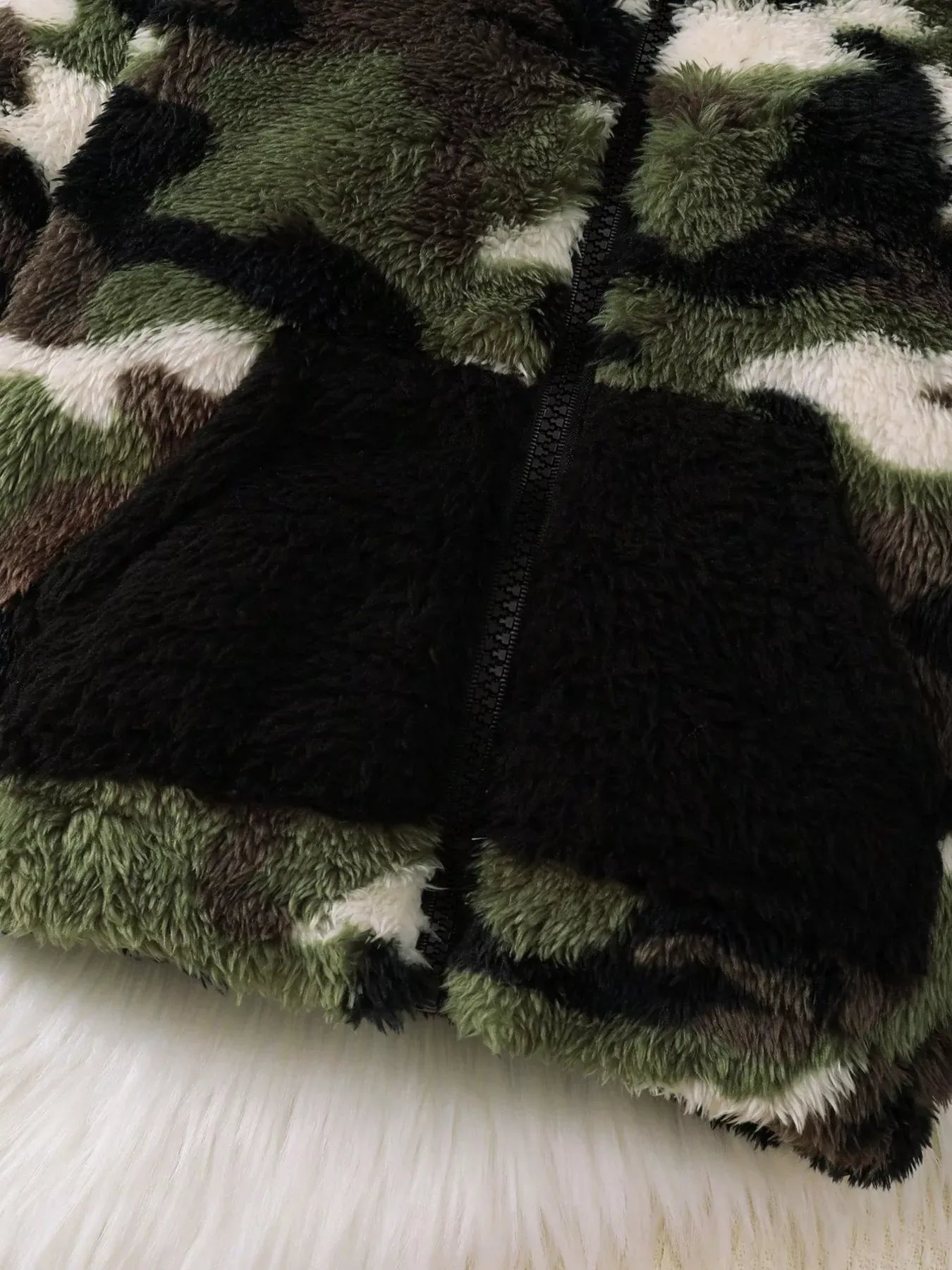 Trendy Kids Apparel US Kids Clothing Children's Camouflage Plush Hooded Jacket