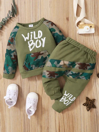 Trendy Kids Apparel US Kids Clothing Children's Camouflage Top and Pants Set