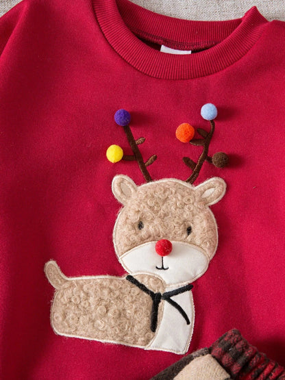 Trendy Kids Apparel US Kids Clothing Children's Christmas Reindeer Set