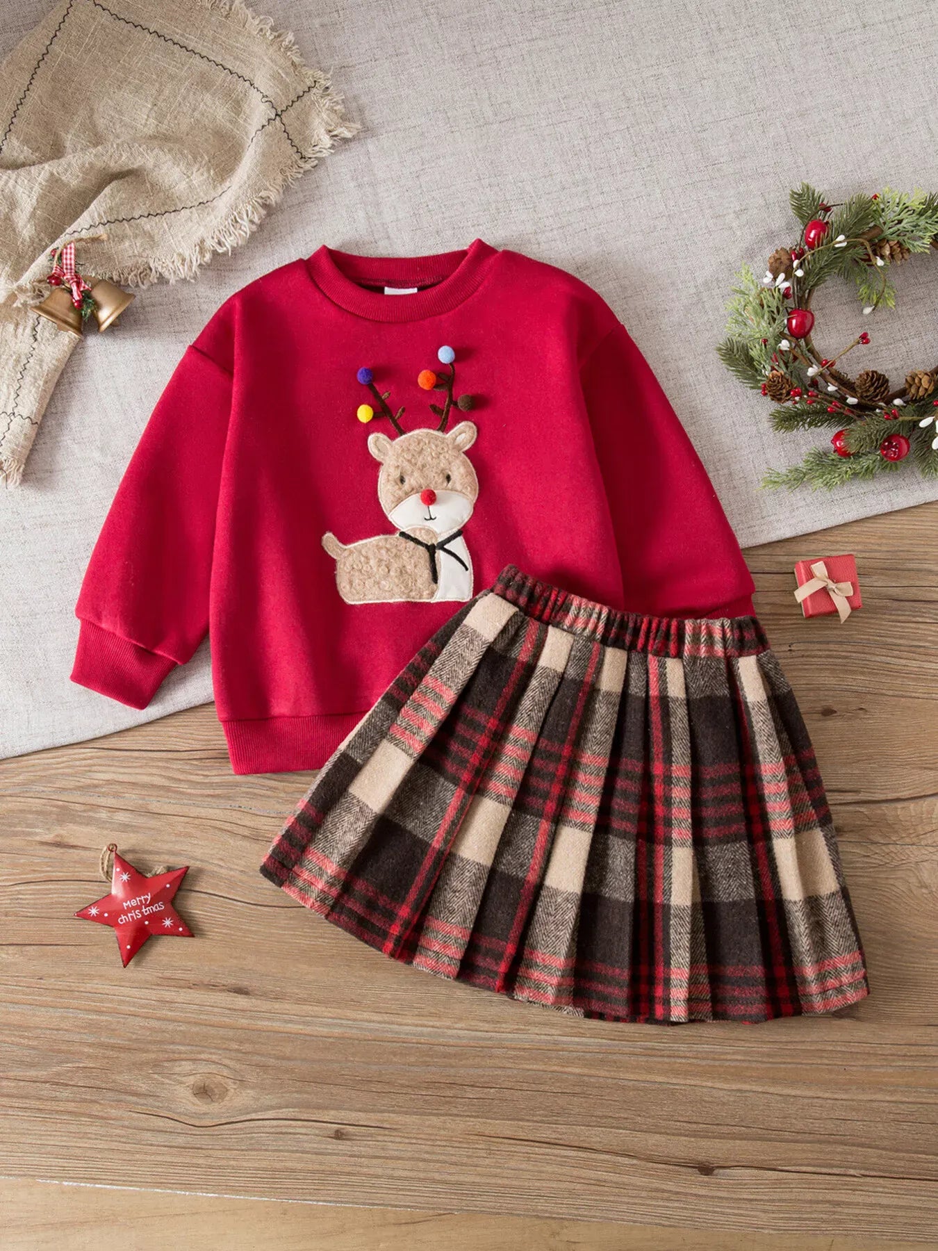 Trendy Kids Apparel US Kids Clothing Children's Christmas Reindeer Set