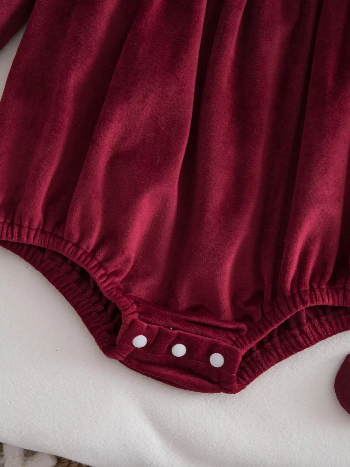 Trendy Kids Apparel US Kids Clothing Children's Christmas Velvet Bodysuit and Socks Set