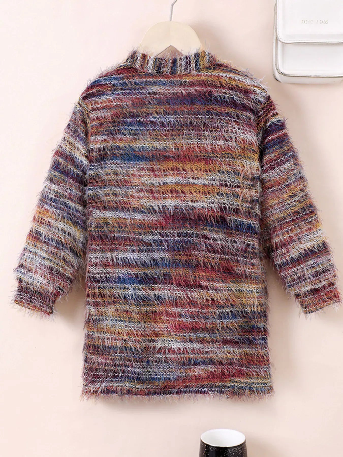 Trendy Kids Apparel US Kids Clothing Children's Colorful Knitted Fuzzy Cardigan